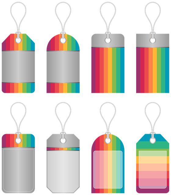 Bird food packets with price labels