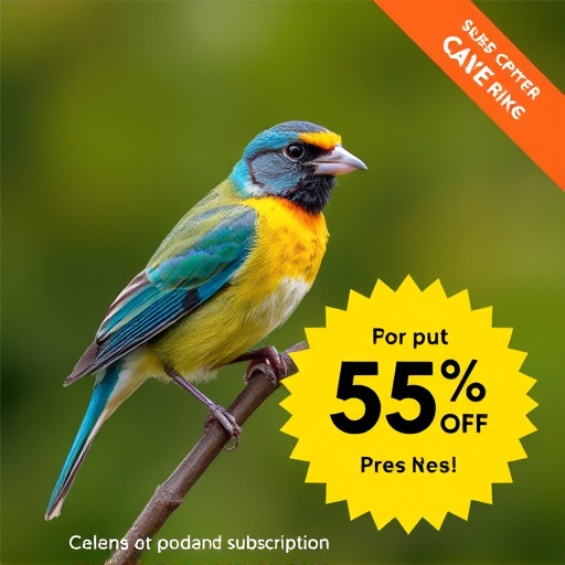Bird food subscription with promotional offer