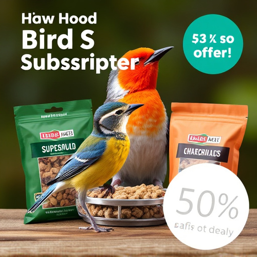 Bird food subscription with promotional offer