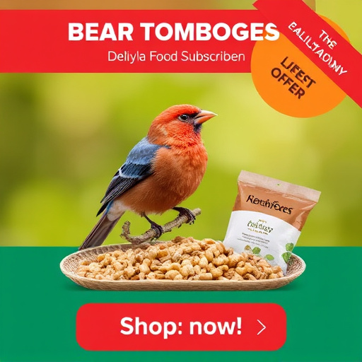 Bird food subscription with promotional offer