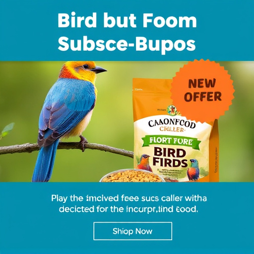 Bird food subscription with promotional offer