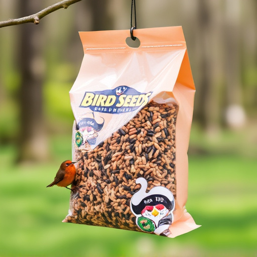 Bird seed bulk packaging outdoors