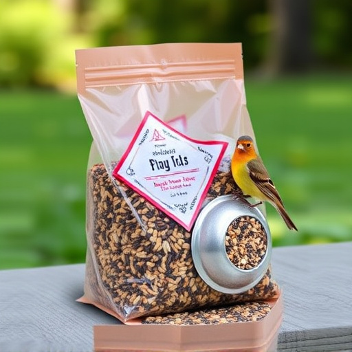 Bird seed bulk packaging outdoors