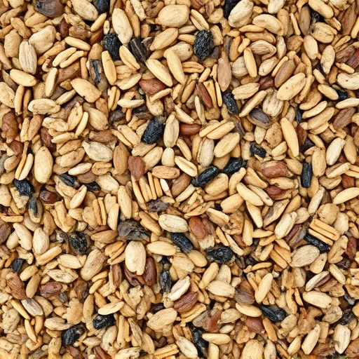 Bird seed pile with natural textures