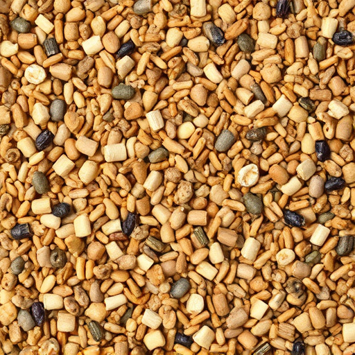 Bird seed pile with natural textures