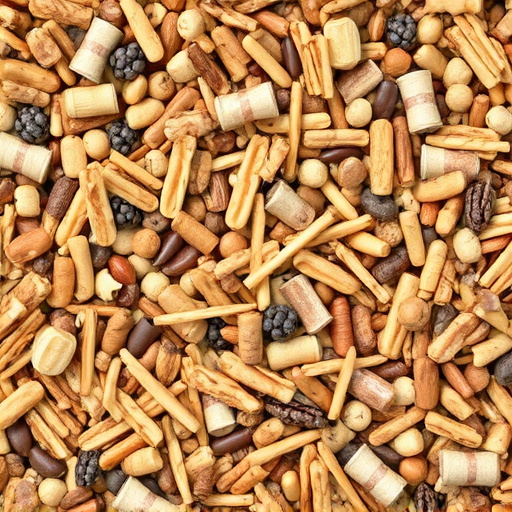 Bird seed pile with natural textures