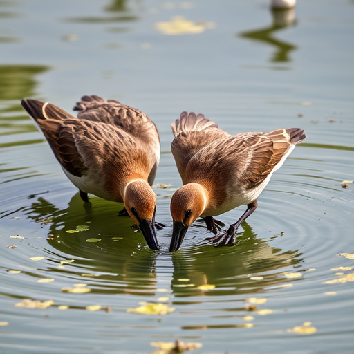 Birds drinking from fresh water bath