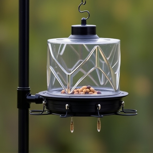 Black pole feeder with multiple hooks