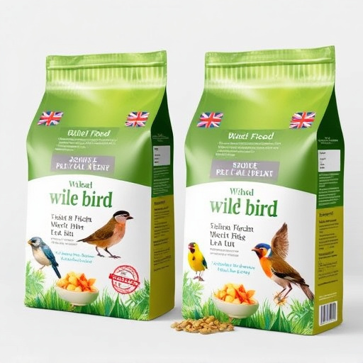 Branded UK wild bird feed packaging