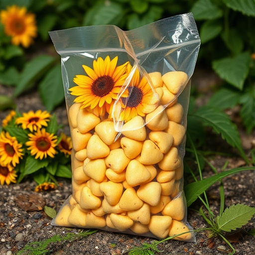 Bulk bag of sunflower hearts outdoors