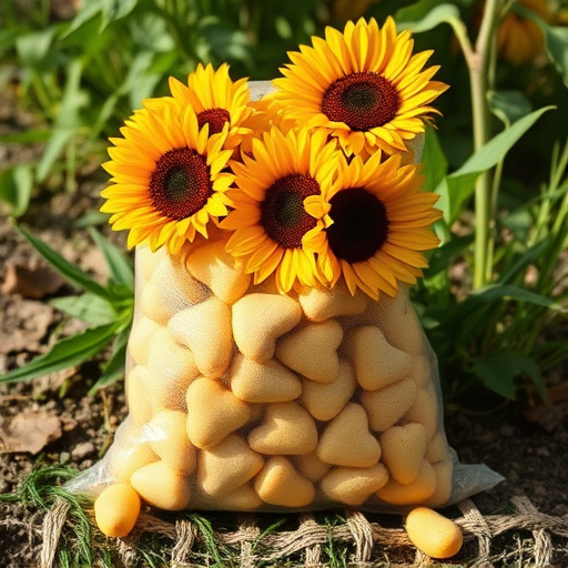 Bulk bag of sunflower hearts outdoors