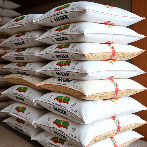 Bulk bird seed bags stacked neatly