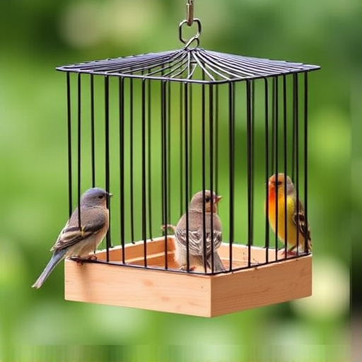 Cage feeder designed for small birds