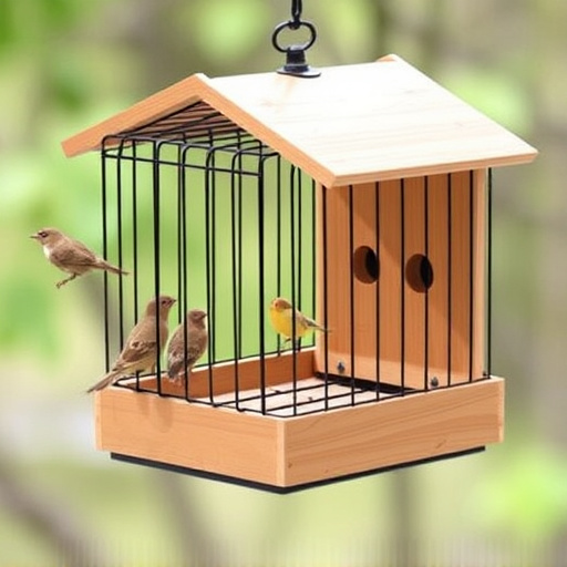 Cage feeder designed for small birds