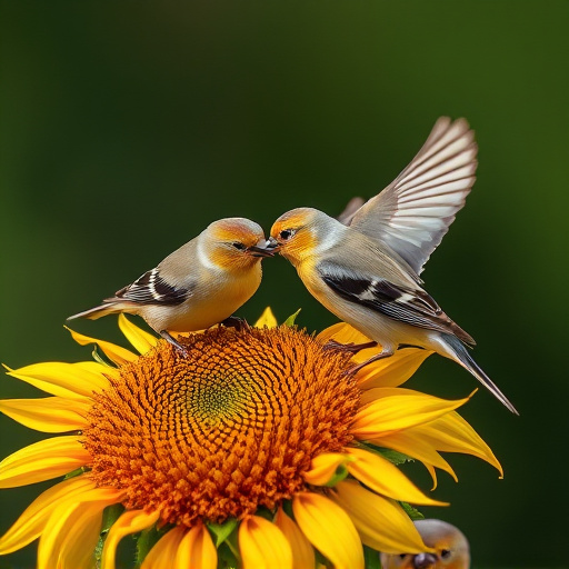 Chaffinch feeding on sunflower hearts
