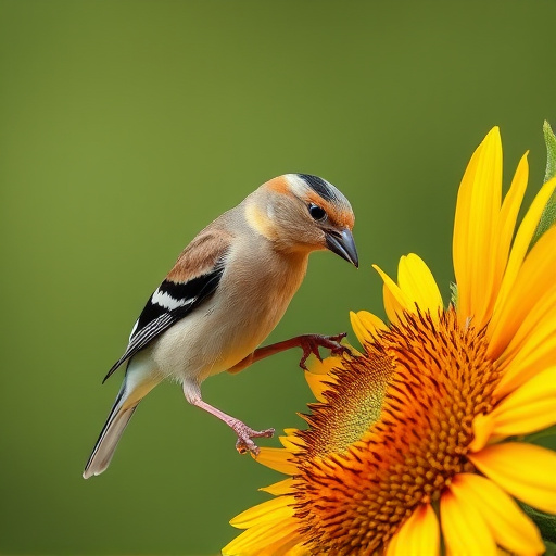 Chaffinch feeding on sunflower hearts