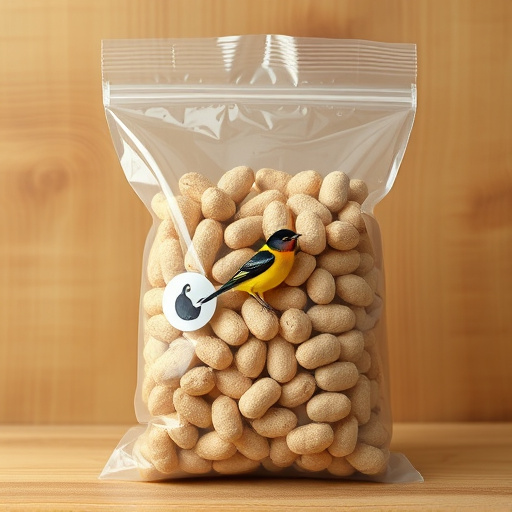 Clear bag of bird peanuts bulk buy