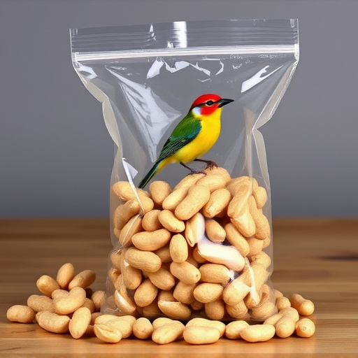 Clear bag of bird peanuts bulk buy