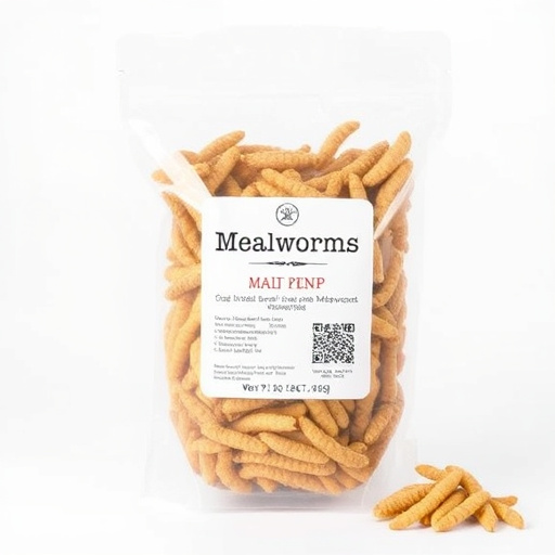 Clear bag of dried mealworms UK
