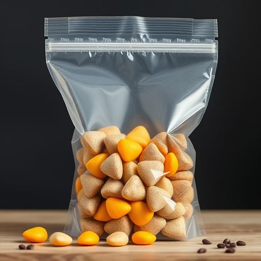 Clear bag of sunflower hearts seeds