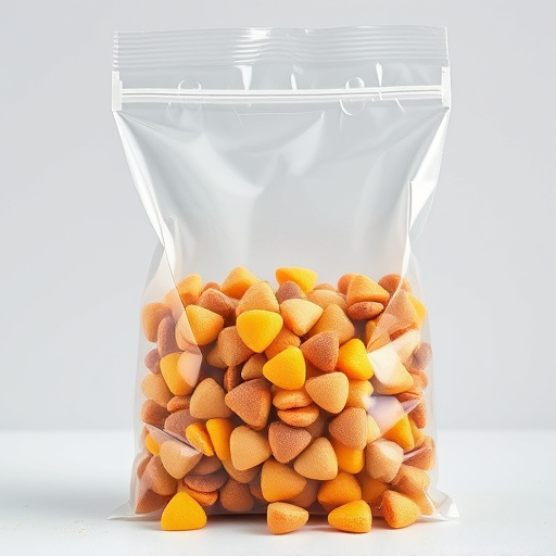 Clear bag of sunflower hearts seeds