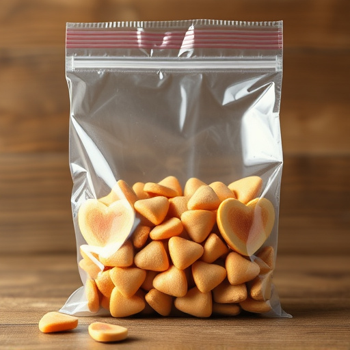 Clear bag of sunflower hearts seeds