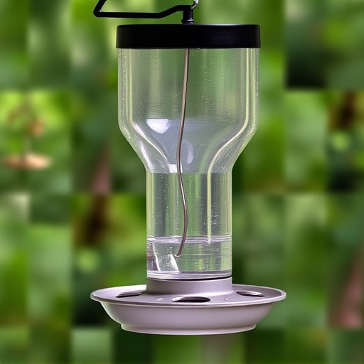 Clever baffle installed above hanging feeder