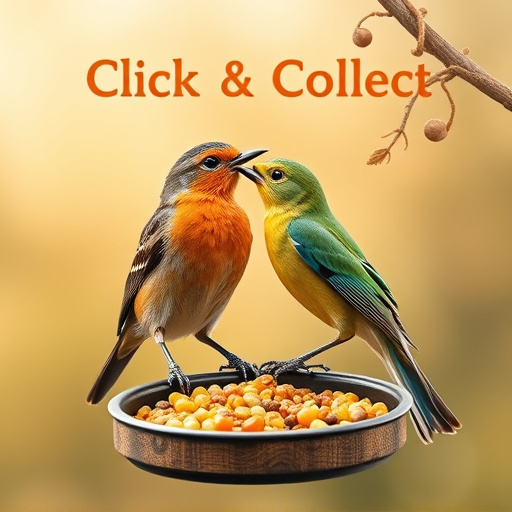 Click-and-collect bird food website banner