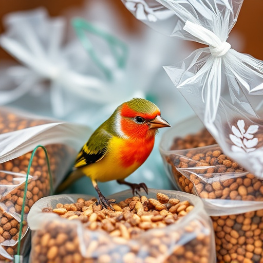 Close-up of affordable bird food bags