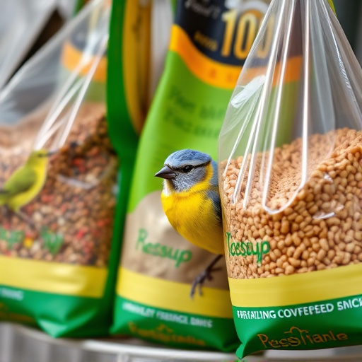 Close-up of affordable bird food bags