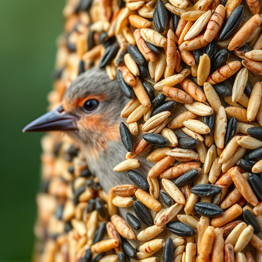 Close-up of bird seed texture UK