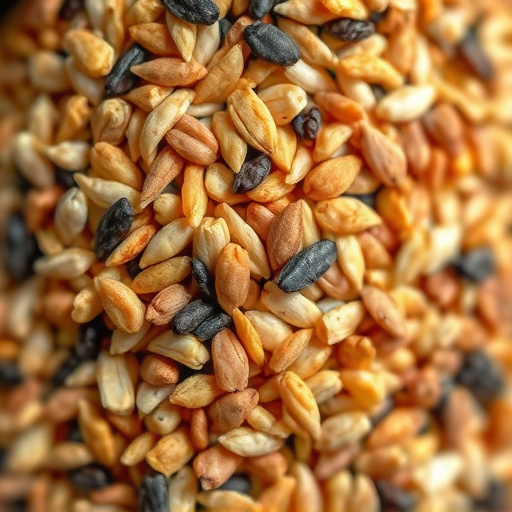 Close-up of bird seed texture UK