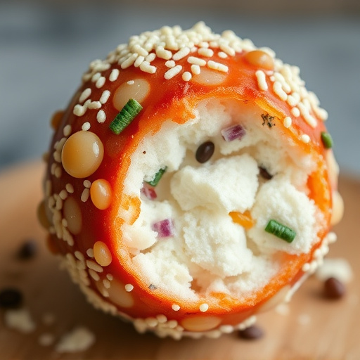 Close-up of filled fat ball holder