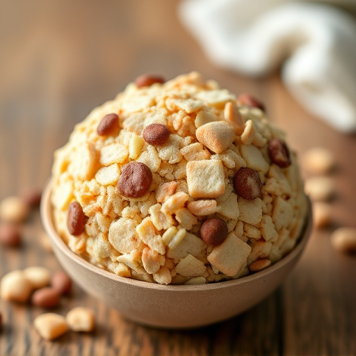 Close-up of filled fat ball holder
