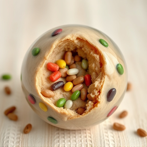 Close-up of filled fat ball holder