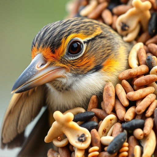 Close-up of mixed bird seed blend