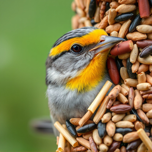 Close-up of mixed bird seed blend