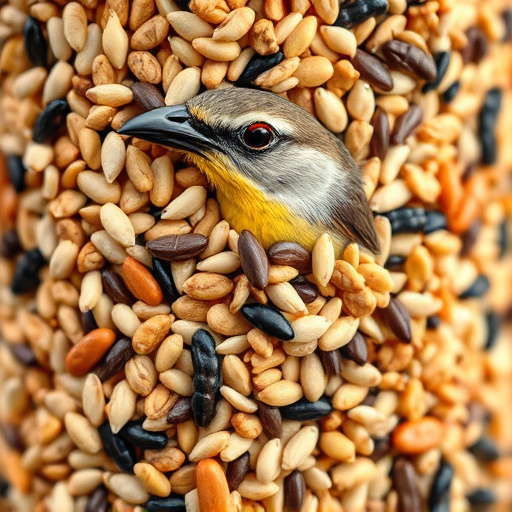 Close-up of mixed bird seed blend
