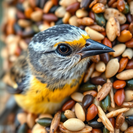 Close-up of mixed bird seed blend
