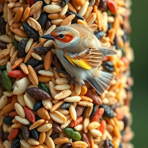 Close-up of mixed bird seed blend