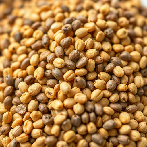 Close-up of niger seed pile