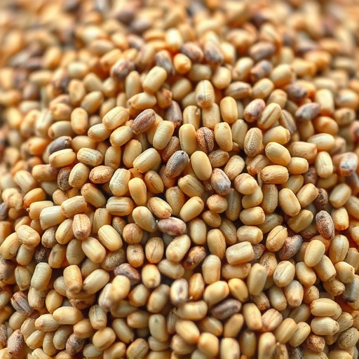 Close-up of niger seed pile