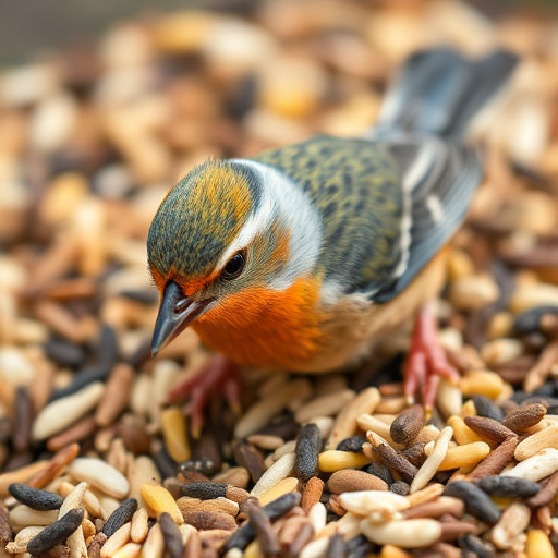 Close-up of no-mess bird seed mix