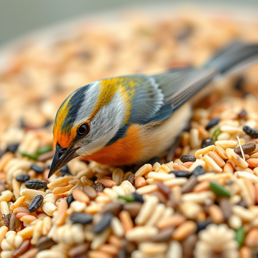 Close-up of no-mess bird seed mix