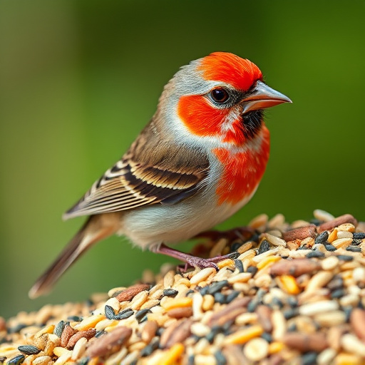 Close-up of no-mess bird seed mix