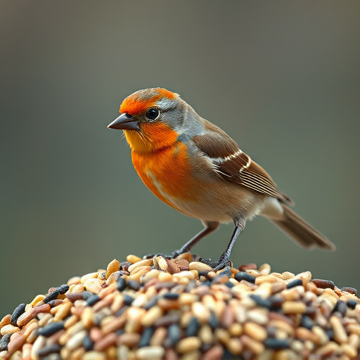 Close-up of no-mess bird seed mix