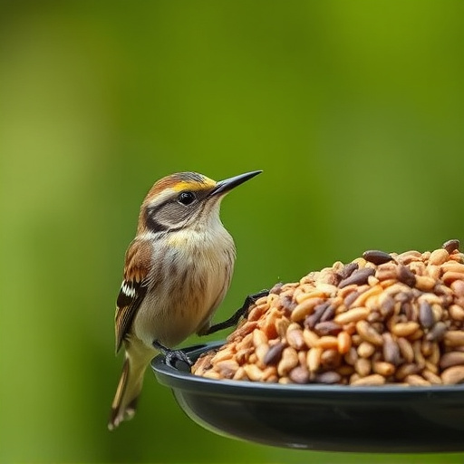 Close-up of nyjer seed-filled feeder