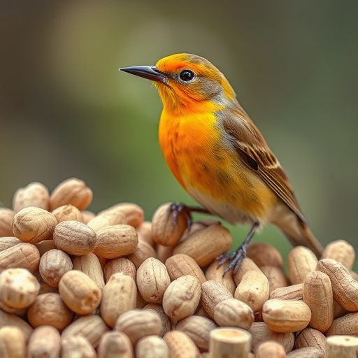 Close-up of peanuts for garden birds