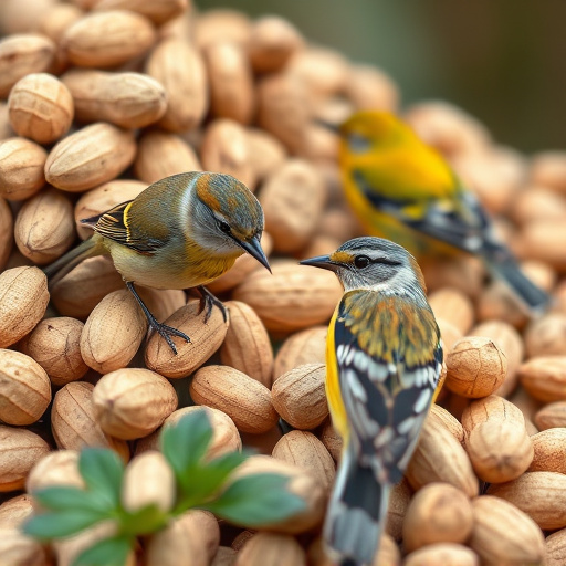 Close-up of peanuts for garden birds