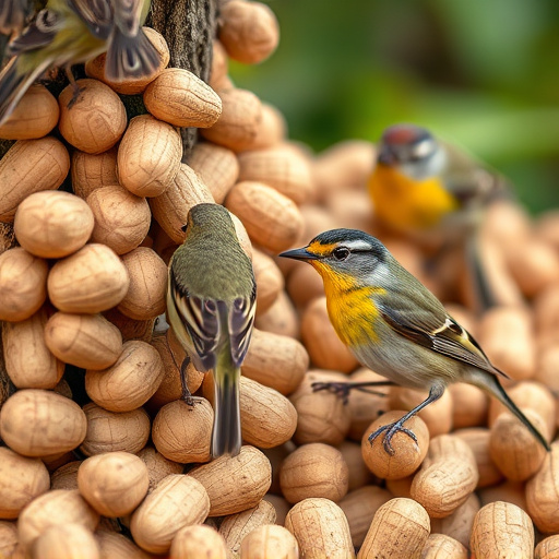 Close-up of peanuts for garden birds
